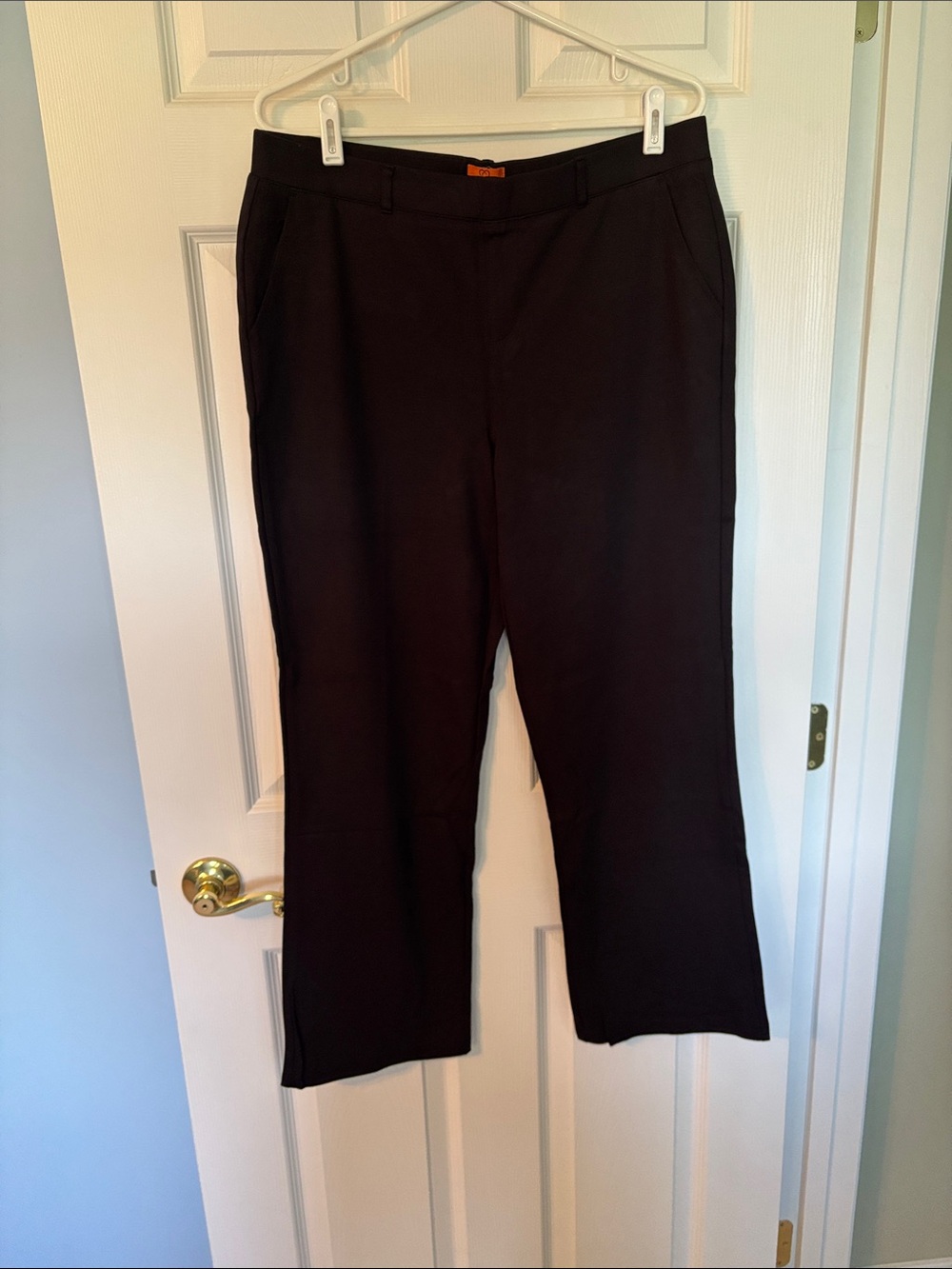 Women's Black Straight-Leg Trousers